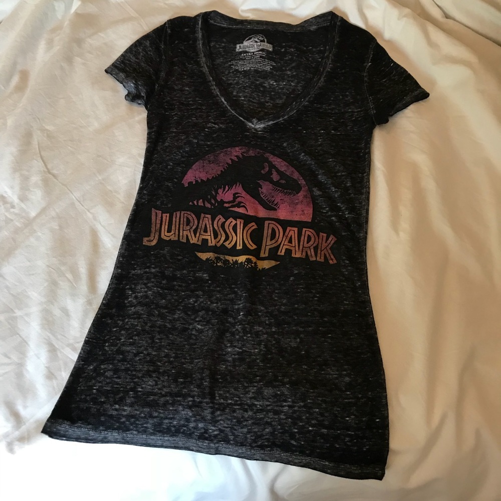 Jurassic Park v-neck top